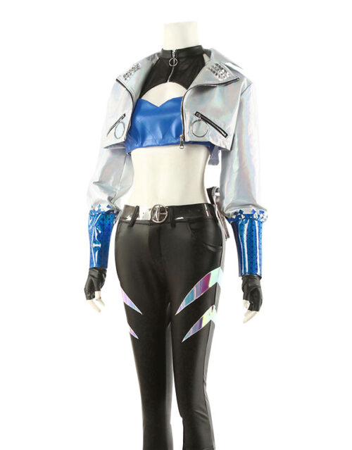 KDA ALL OUT Akali Cosplay Costume Product Etails (4)