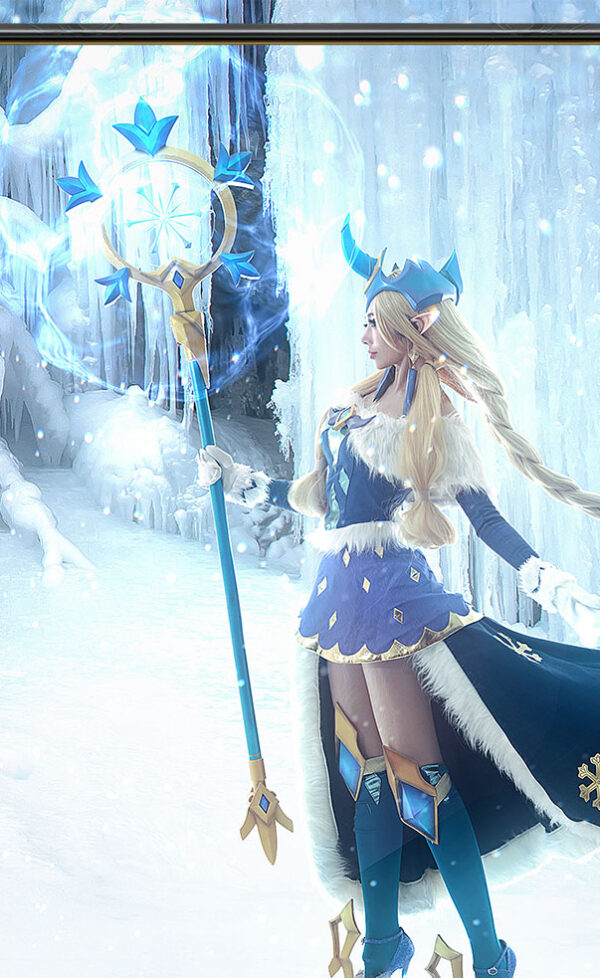 Winter Wonder Soraka Cosplay Costume Product Etails (21)