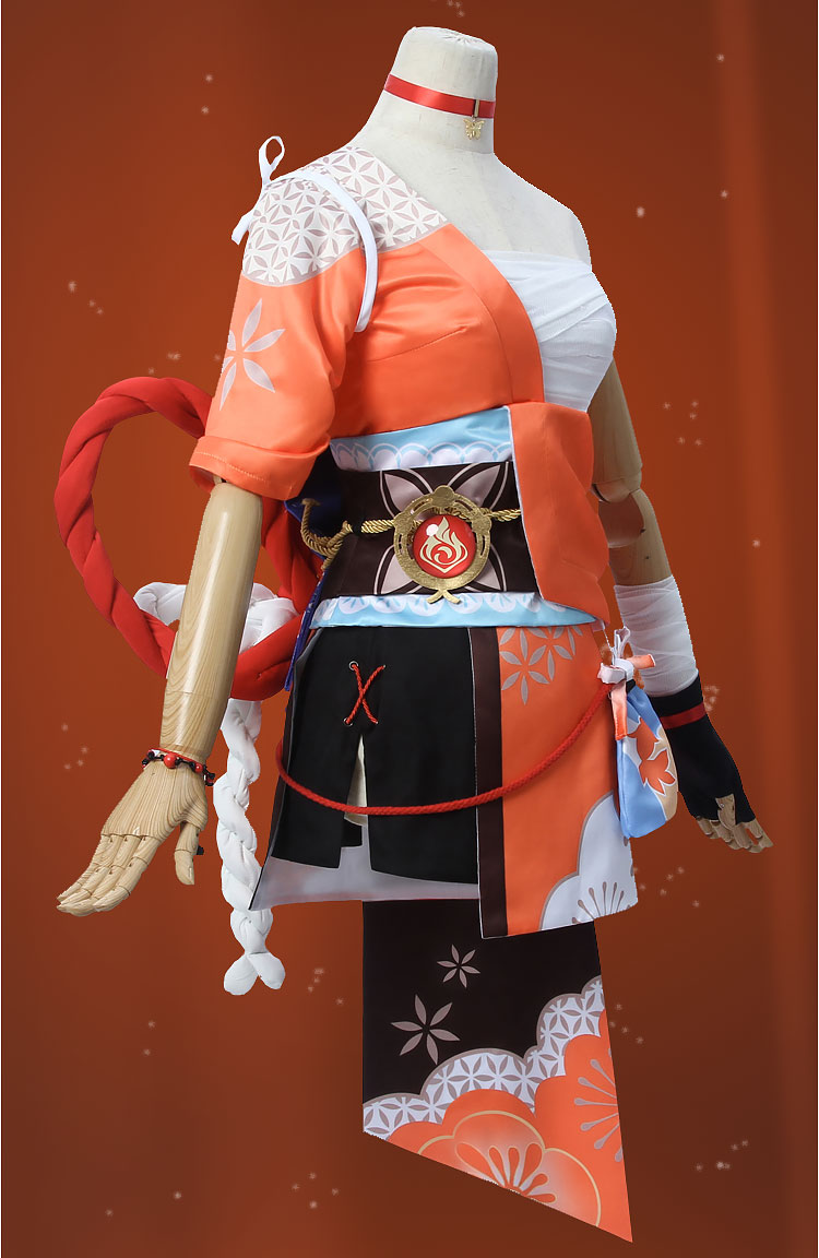 Genshin Impact Yoimiya Cosplay Costume (1)