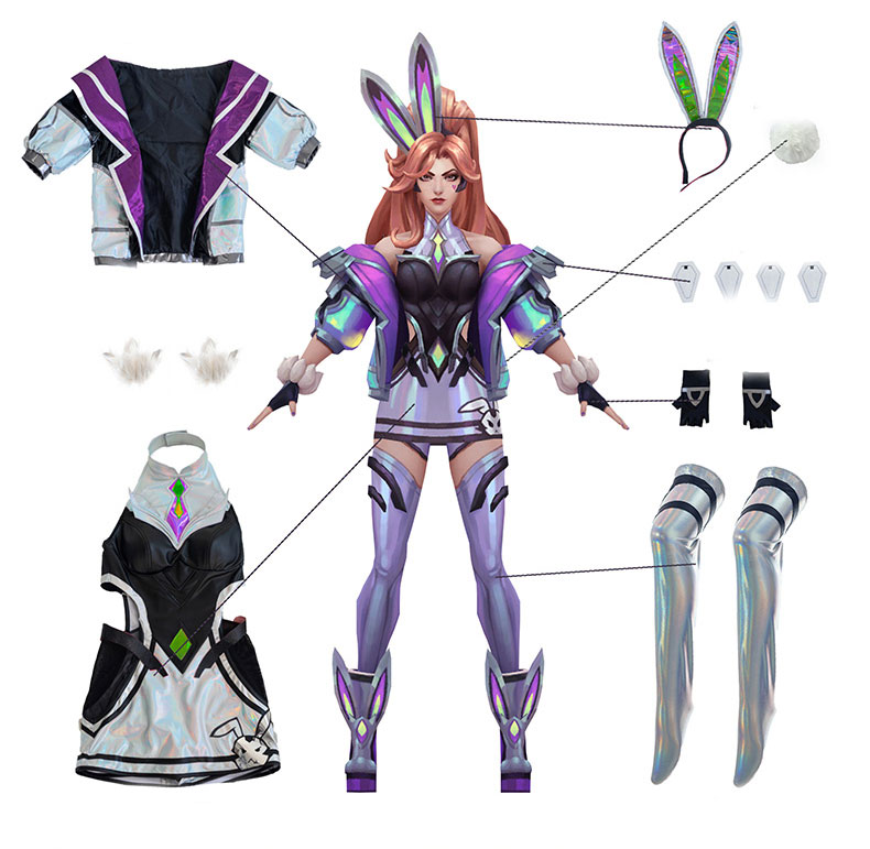 Battle Bunny Miss Fortune Cosplay Costume (17)