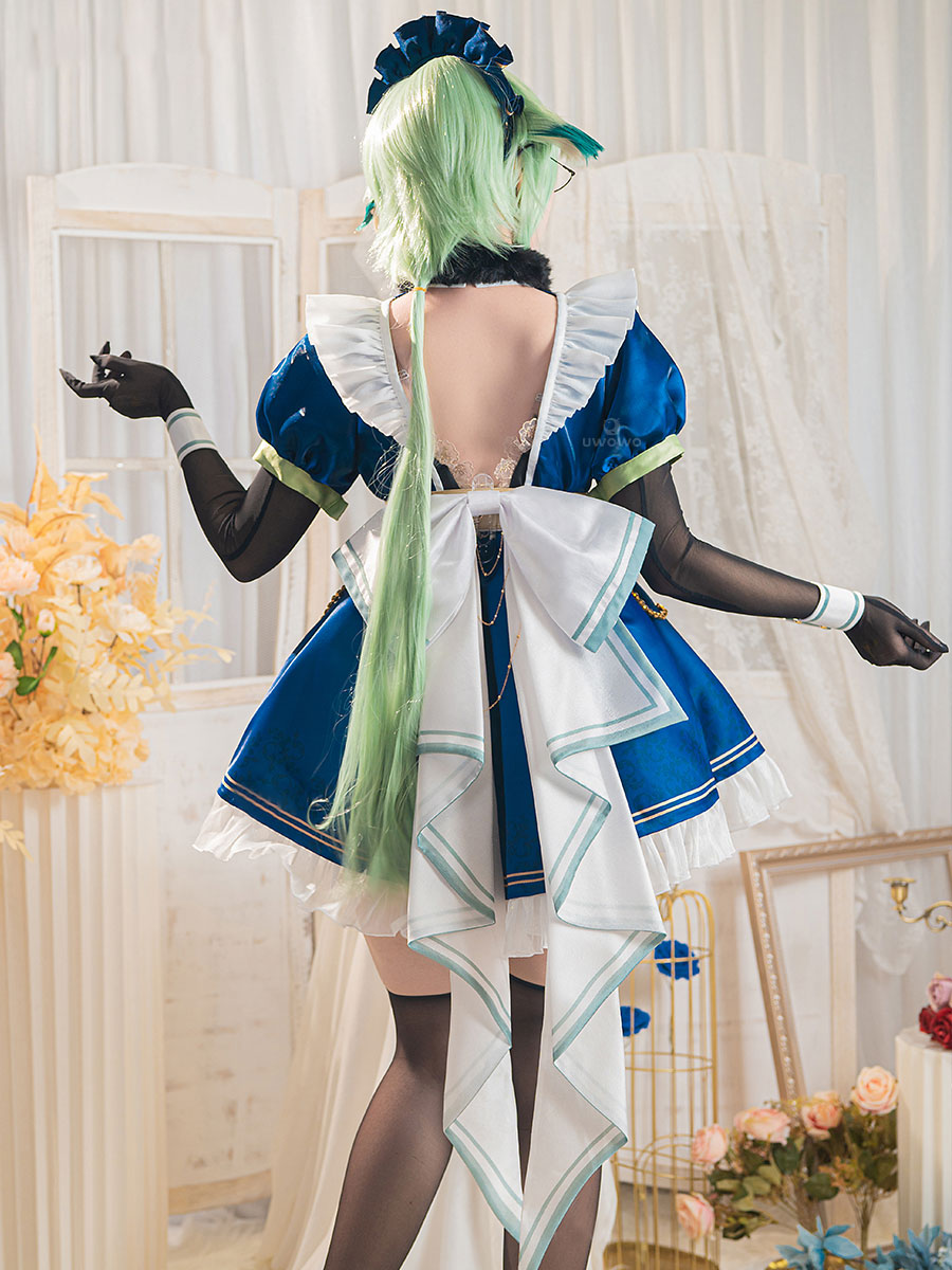 Genshin Impact Sucrose Maid Ver Cosplay Costume (3)